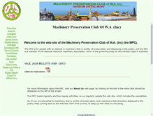 Tablet Screenshot of machinerypreservationclub.com.au